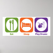 Sleep Play Drums essen Poster (Vorne)