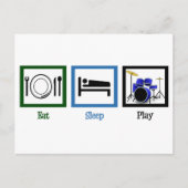 Sleep Play Drums essen Postkarte (Vorderseite)