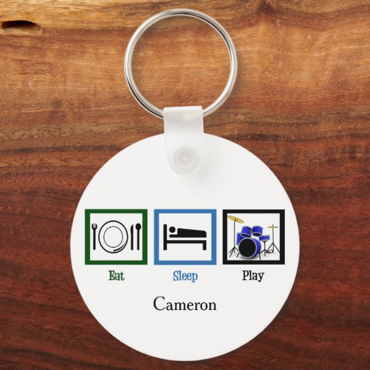 Sleep Play Drums essen Schlüsselanhänger (Rückseite)