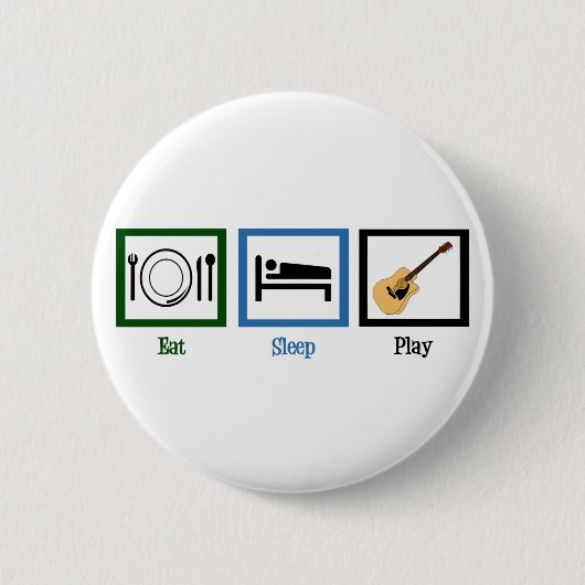 Sleep Play Gitarre essen Button (Vorderseite)