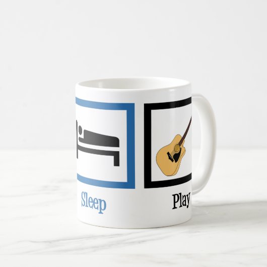 Sleep Play Gitarre essen Kaffeetasse (VorderseiteRechts)