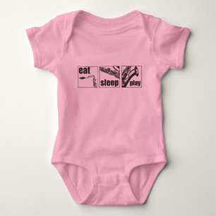Sleep Play Sax essen Baby Strampler