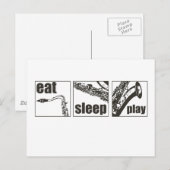 Sleep Play Sax essen Postkarte (Vorne/Hinten)