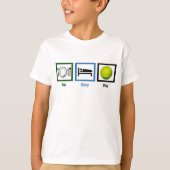Sleep Play Tennis essen Kinder T-Shirt (Vorderseite)