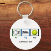 Sleep Play Tennis essen Schlüsselanhänger (Rückseite)