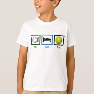 Sleep Play Tennis essen T-Shirt