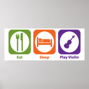 Sleep Play Violin essen Poster