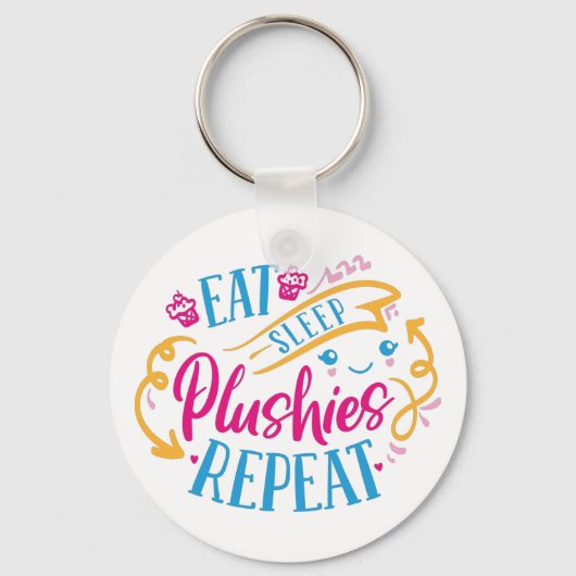 Sleep Plushies essen wiederholen | Funny Colorful Schlüsselanhänger (Vorderseite)