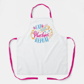 Sleep Plushies essen wiederholen | Funny Colorful  Schürze (Vorderseite)