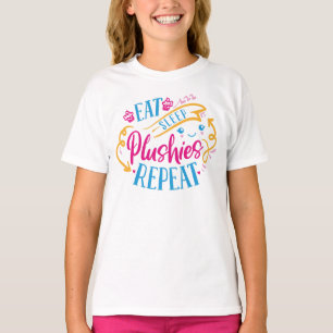 Sleep Plushies essen wiederholen Funny Colorful T-Shirt
