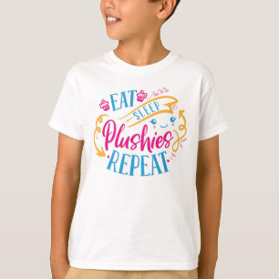 Sleep Plushies essen wiederholen Funny Colorful T-Shirt