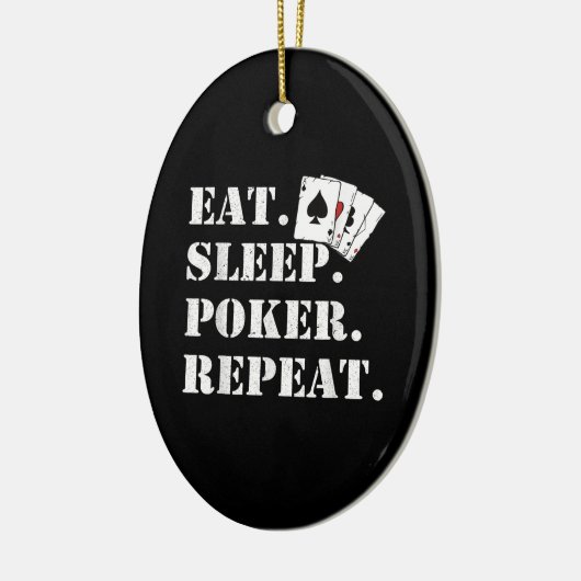 Sleep Poker Eat Repeat Casino Sprichwort Poker Keramik Ornament (Links)