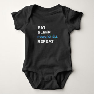 Sleep Powershell Wiederholung essen - Männer Frau Baby Strampler