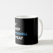 Sleep Powershell Wiederholung essen - Männer Fraue Kaffeetasse (VorderseiteRechts)