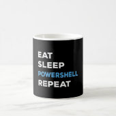 Sleep Powershell Wiederholung essen - Männer Fraue Kaffeetasse (Mittel)