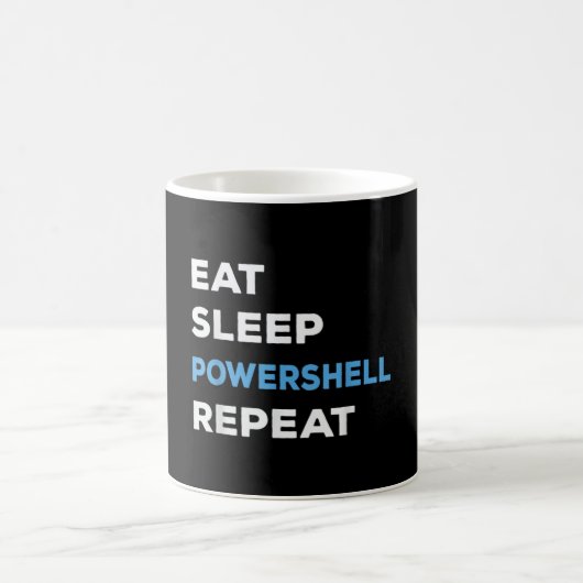 Sleep Powershell Wiederholung essen - Männer Fraue Kaffeetasse (Mittel)
