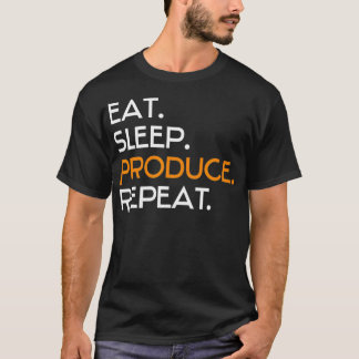 Sleep Produce Wiederholung für Music Beat essen T-Shirt