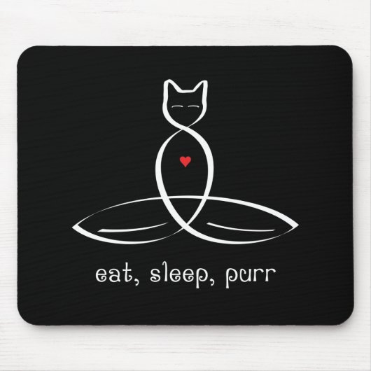 Sleep Purr essen - Extravaganter Stil. Mousepad (Vorne)