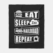 Sleep Railroad Repeat Dam Train Fleece Blank essen (Vorderseite)