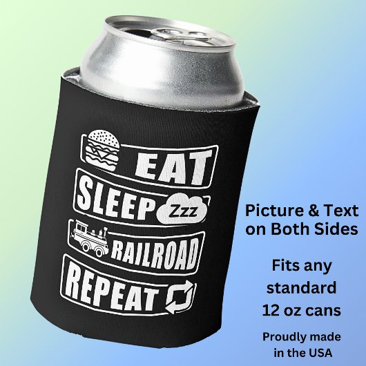 Sleep Railroad Repeat Dampfzug essen Dosenkühler