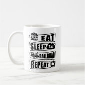 Sleep Railroad Repeat Dampfzug essen Kaffeetasse (Links)