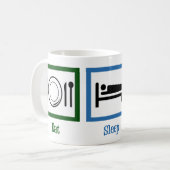 Sleep Read Books Funny Bookworm essen Kaffeetasse (Vorderseite Links)