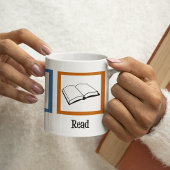 Sleep Read Books Funny Bookworm essen Kaffeetasse
