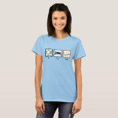 Sleep Read Books Funny Bookworm essen T-Shirt (Vorne ganz)