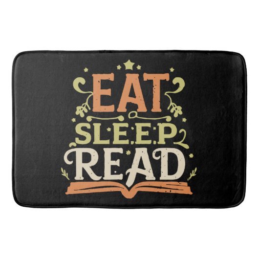 Sleep Read, Funny Reading Badematte (Vorderseite)