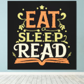 Sleep Read, Funny Reading Leinwanddruck (Insitu (Holzboden))