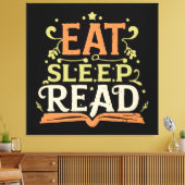 Sleep Read, Funny Reading Leinwanddruck (Insitu (Wohnzimmer))
