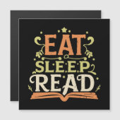 Sleep Read, Funny Reading Magnetkarte (Vorne/Hinten)