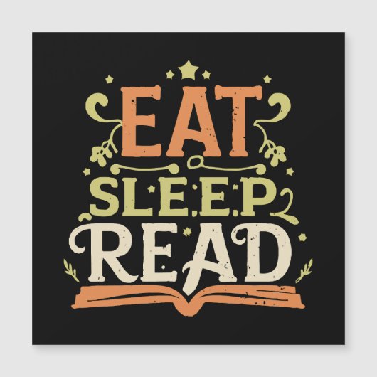 Sleep Read, Funny Reading Magnetkarte (Vorderseite)