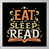 Sleep Read, Funny Reading Poster (Vorne)