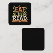 Sleep Read, Funny Reading Quadratische Visitenkarte (Vorne/Hinten)
