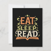 Sleep Read, Funny Reading RSVP Karte (Vorderseite)
