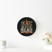 Sleep Read, Funny Reading Runde Wanduhr (Zuhause)