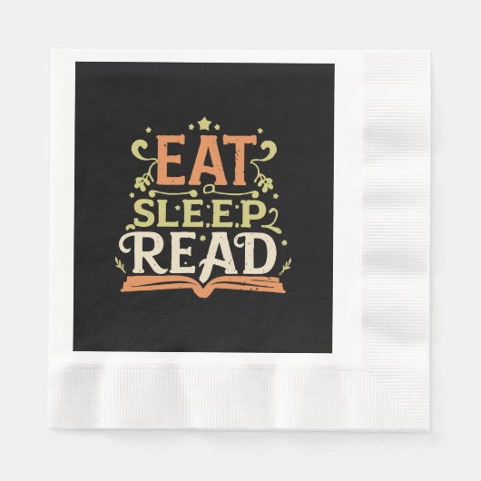 Sleep Read, Funny Reading Serviette (Vorderseite)