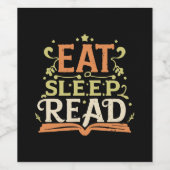 Sleep Read, Funny Reading Weinetikett (Einzelnes Label)