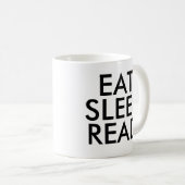 Sleep Read Tasse essen | Niedlich Book Lover Sloga (VorderseiteRechts)