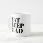 Sleep Read Tasse essen | Niedlich Book Lover Sloga (Vorderseite Links)