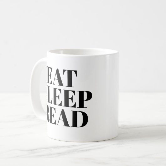 Sleep Read Tasse essen | Niedlich Book Lover Sloga (Vorderseite Links)