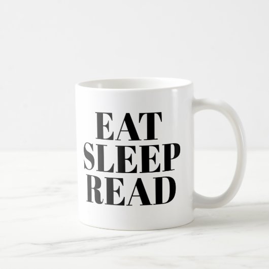Sleep Read Tasse essen | Niedlich Book Lover Sloga (Rechts)