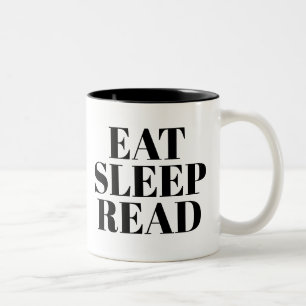 Sleep Read Tasse essen Niedlich Book Lover Sloga