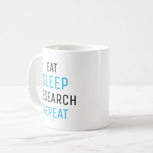 Sleep Research Repeat, Researcher Tasse, Kaffeetasse (Vorderseite Links)