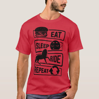 Sleep Ride Eat Repeat Reitsport T-Shirt