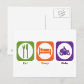 Sleep Ride essen Postkarte (Vorne/Hinten)