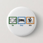 Sleep Ride essen (Radfahrer) Button (Vorderseite)
