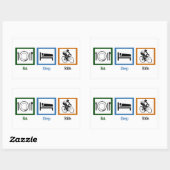 Sleep Ride essen (Radfahrer) Rechteckiger Aufkleber (Blatt)