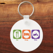 Sleep Ride essen Schlüsselanhänger (Vorderseite)